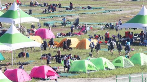 South Korea begins evacuating thousands of global Scouts from its coast as a tropical storm nears